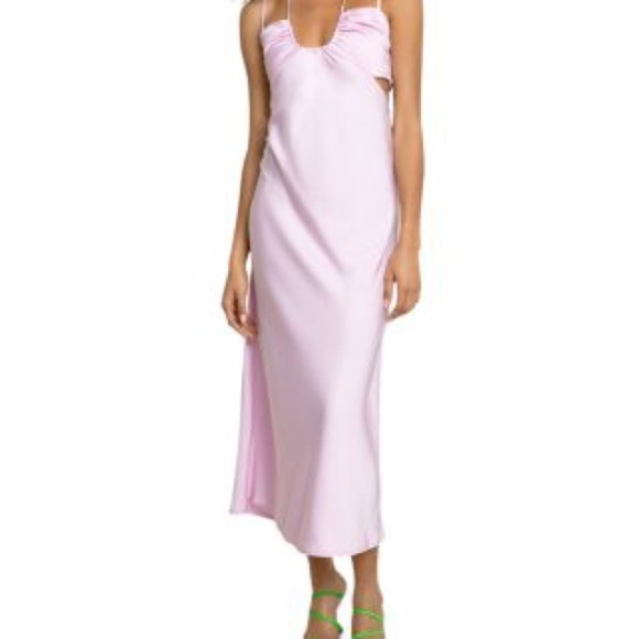 A.L.C / NWT Tuberose lilac purple sienna halter neck midi cut out slip dress 4 - Picture 3 of 7